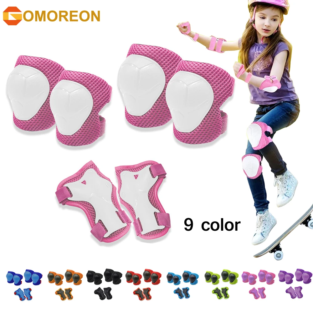 Cycling Gear Kids - GOMOREON-rodilleras para niños, coderas, protectores de