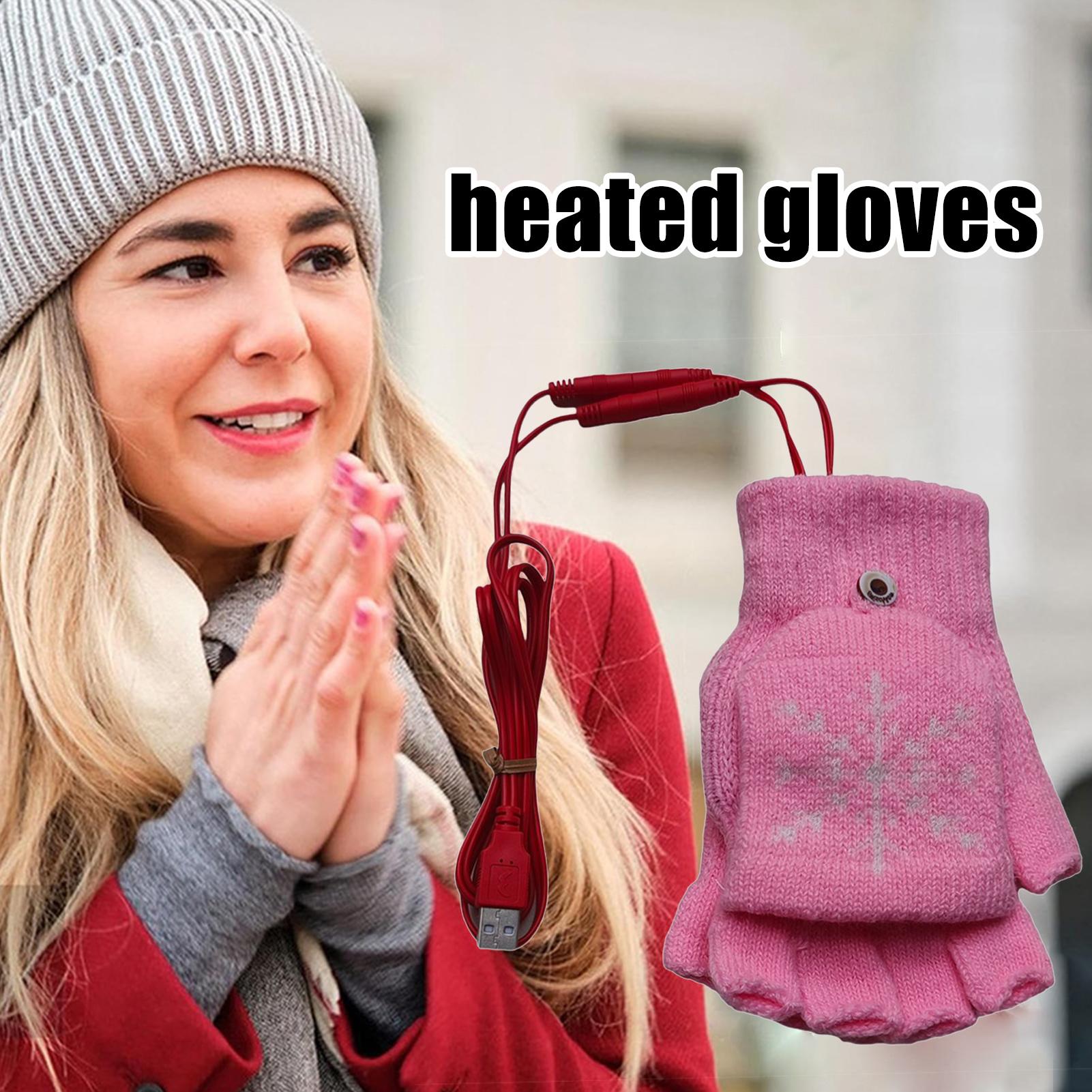 Cycling Gear Weather - Guantes calefactables sin dedos, guantes de