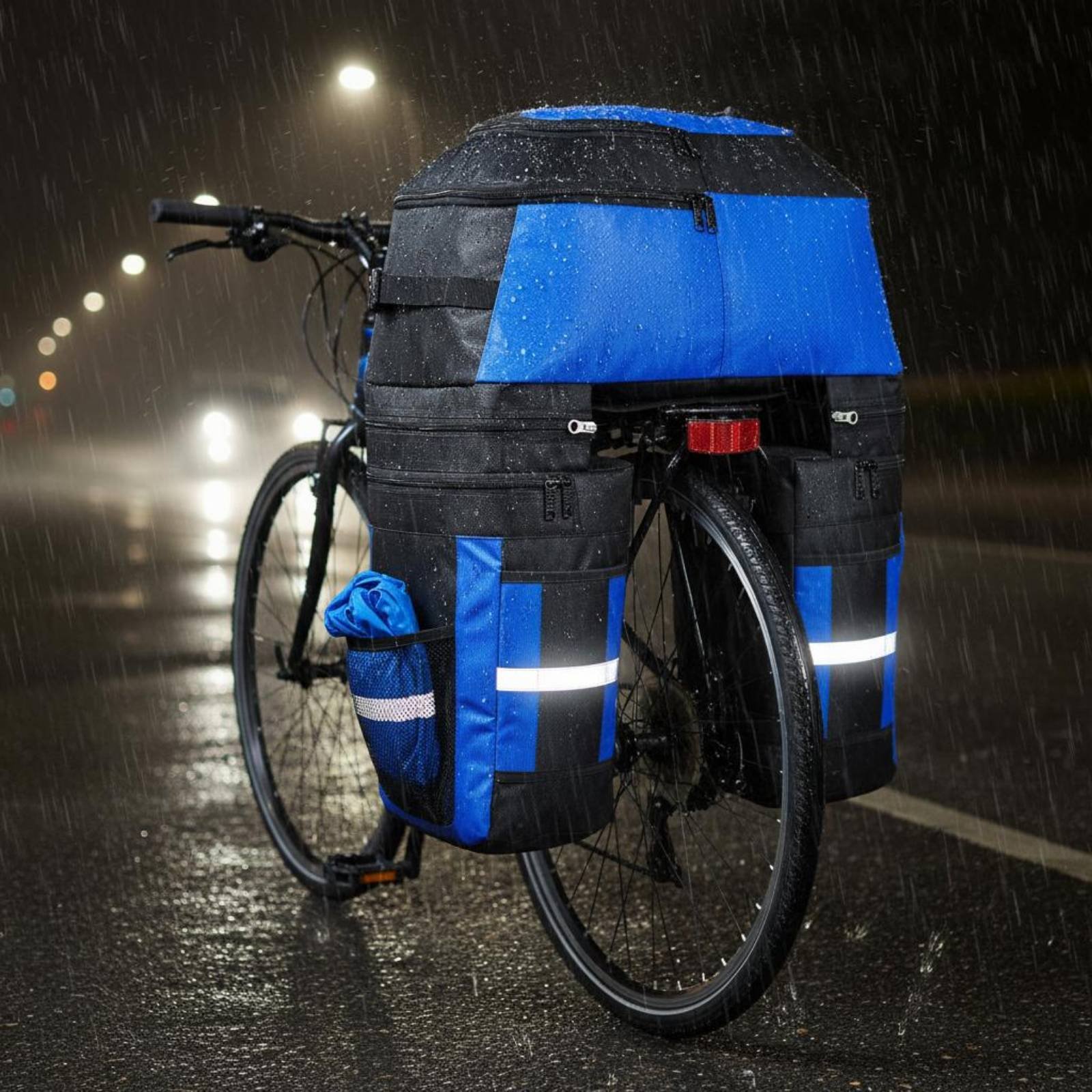 Cycling Gear Weather - Bolsa para portaequipajes trasero con cubierta