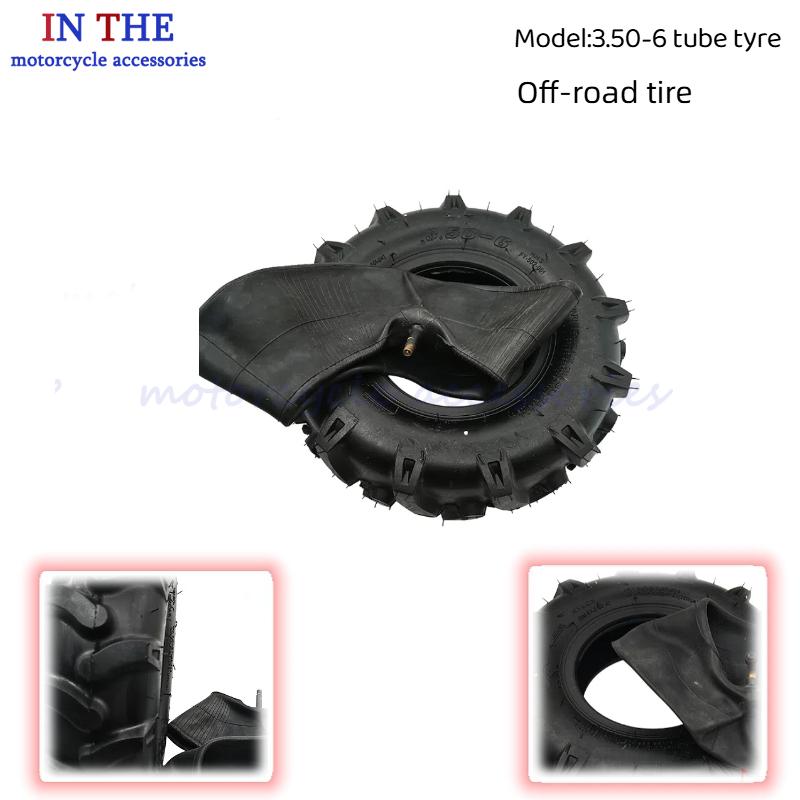 Road Bike Tire - Neumático todoterreno 3.50-6 con cámara y