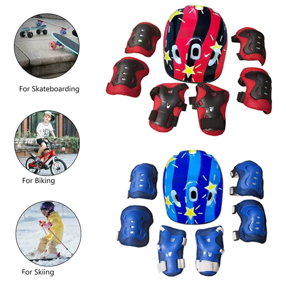 Casco y rodilleras ajustables  - Cycling Gear Kids reseña y precio