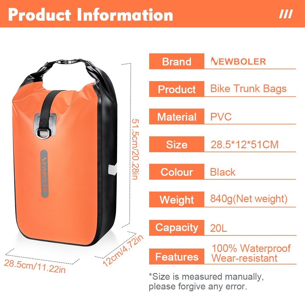 NEWBOLER 10L 20L impermeable c - Cycling Gear Organizer reseña y precio