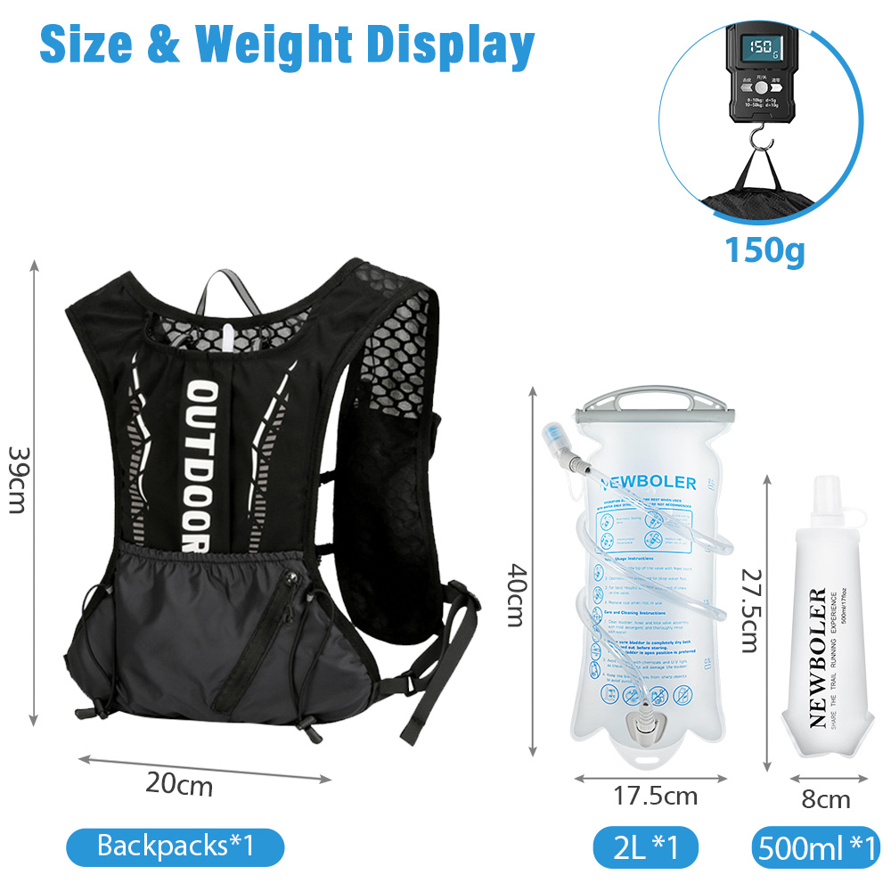 NEWBOLER-Bolsa para correr par - Cycling Gear Backpack reseña y precio
